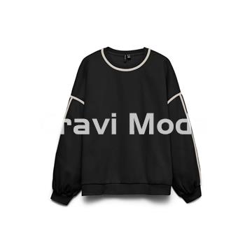 SUDADERA NEGRA CON CINTA BEIS - Imagen 1