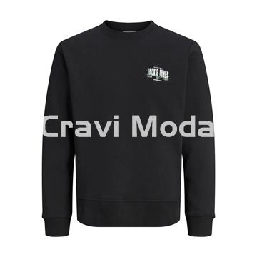 SUDADERA NEGRA SIN CAPUCHA - Imagen 1