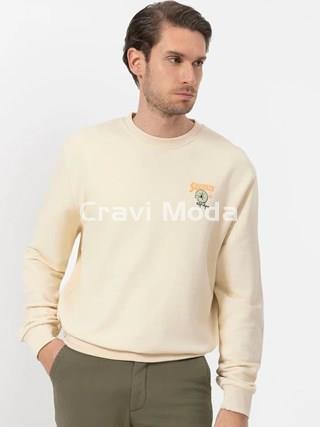 SUDADERA SIN CAPUCHA AMARILLA - Imagen 1