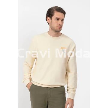 SUDADERA SIN CAPUCHA AMARILLA - Imagen 1