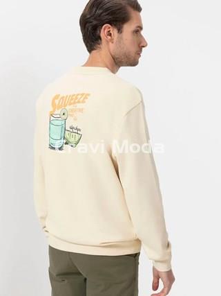 SUDADERA SIN CAPUCHA AMARILLA - Imagen 2