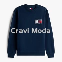 SUDADERA SIN CAPUCHA AZUL MARINO - Imagen 1