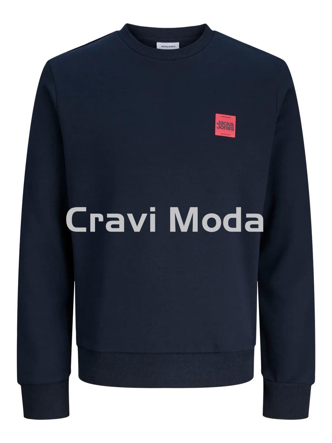 SUDADERA SIN CAPUCHA AZUL MARINO - Imagen 1