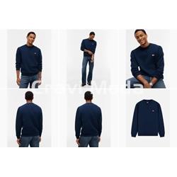 SUDADERA SIN CAPUCHA AZUL MARINO - Imagen 1