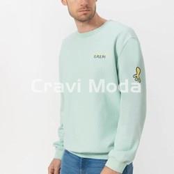 SUDADERA SIN CAPUCHA AZUL TURQUESA - Imagen 1