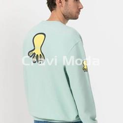 SUDADERA SIN CAPUCHA AZUL TURQUESA - Imagen 2