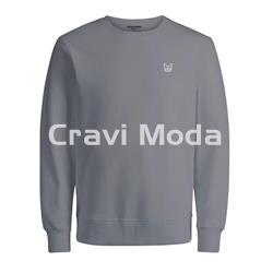 SUDADERA SIN CAPUCHA BÁSICA GRIS - Imagen 1