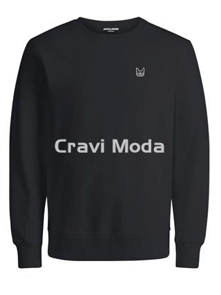 SUDADERA SIN CAPUCHA BÁSICA NEGRA - Imagen 1