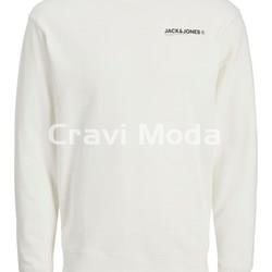 SUDADERA SIN CAPUCHA BLANCA CON DIBUJO EN LA ESPALDA - Imagen 1