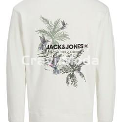 SUDADERA SIN CAPUCHA BLANCA CON DIBUJO EN LA ESPALDA - Imagen 2