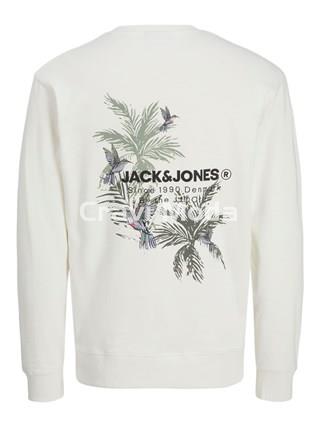 SUDADERA SIN CAPUCHA BLANCA CON DIBUJO EN LA ESPALDA - Imagen 2