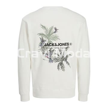 SUDADERA SIN CAPUCHA BLANCA CON DIBUJO EN LA ESPALDA - Imagen 2