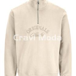 SUDADERA SIN CAPUCHA CON CREMALLERA BEIS - Imagen 1