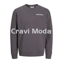 SUDADERA SIN CAPUCHA GRIS CON DIBUJO EN LA ESPALDA - Imagen 1