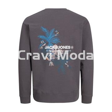 SUDADERA SIN CAPUCHA GRIS CON DIBUJO EN LA ESPALDA - Imagen 2