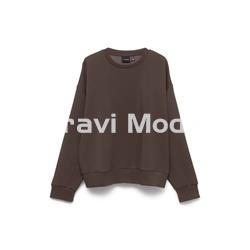 SUDADERA SIN CAPUCHA MARRÓN CHOCOLATE - Imagen 1