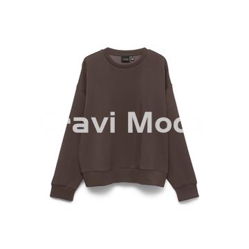 SUDADERA SIN CAPUCHA MARRÓN CHOCOLATE - Imagen 1