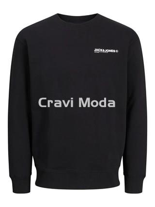 SUDADERA SIN CAPUCHA NEGRA CON DIBUJO EN LA ESPALDA - Imagen 1