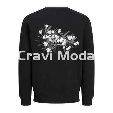 SUDADERA SIN CAPUCHA NEGRA CON DIBUJO EN LA ESPALDA - Imagen 2