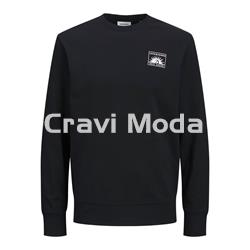 SUDADERA SIN CAPUCHA NEGRA - Imagen 1