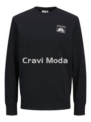 SUDADERA SIN CAPUCHA NEGRA - Imagen 1