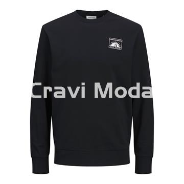 SUDADERA SIN CAPUCHA NEGRA - Imagen 1