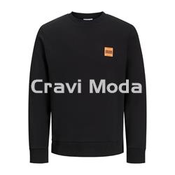 SUDADERA SIN CAPUCHA NEGRA - Imagen 1