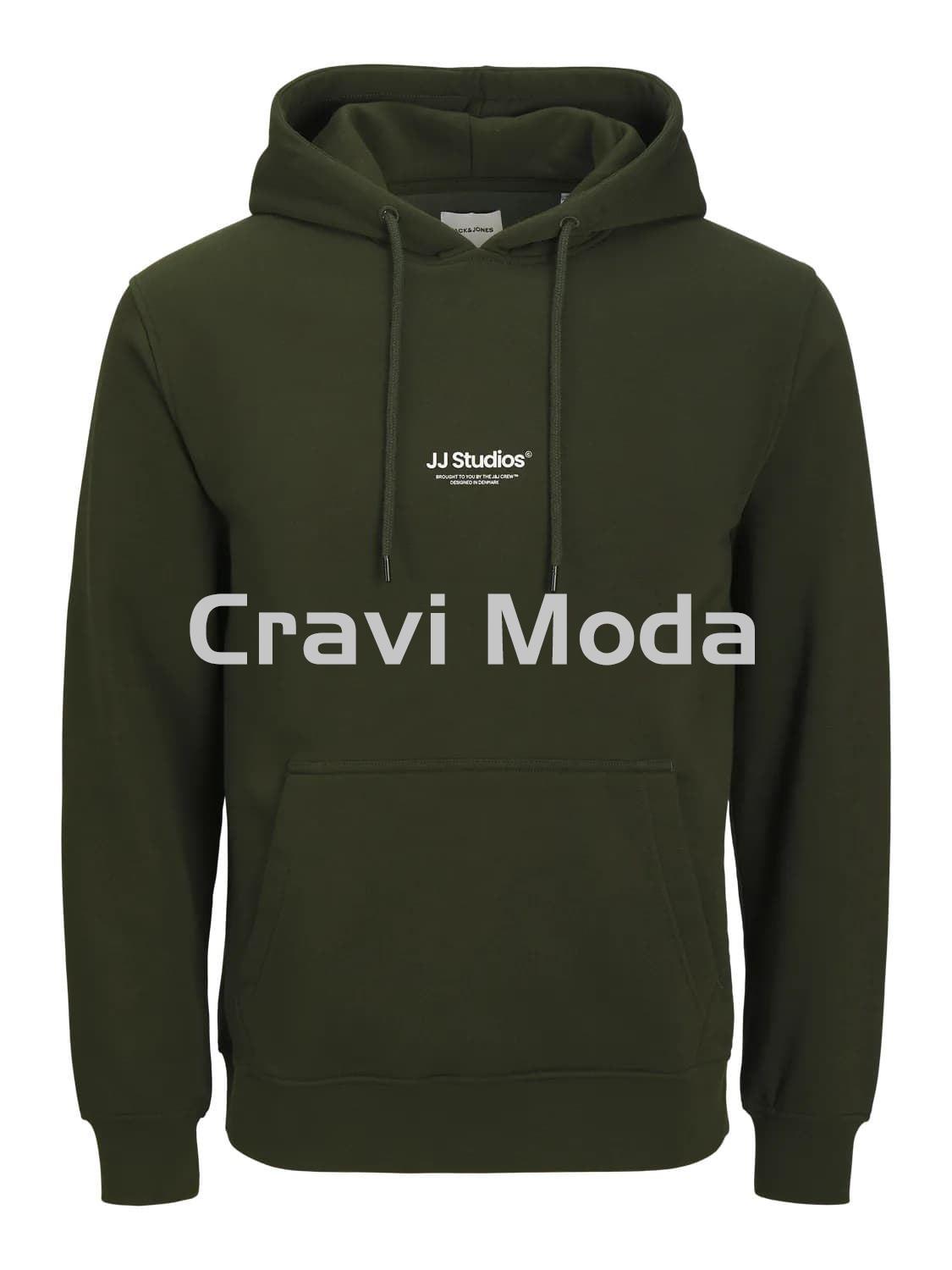 SUDADERA VERDE CON CAPUCHA - Imagen 1