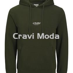 SUDADERA VERDE CON CAPUCHA - Imagen 1