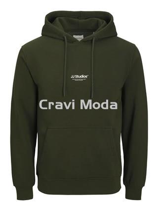 SUDADERA VERDE CON CAPUCHA - Imagen 1