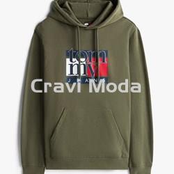 SUDADERA VERDE CON CAPUCHA - Imagen 1