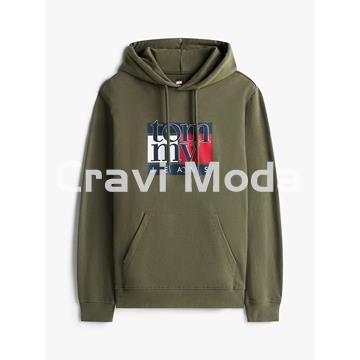 SUDADERA VERDE CON CAPUCHA - Imagen 1