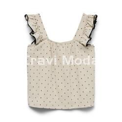 TOP BEIS CON LUNARES NEGROS - Imagen 1