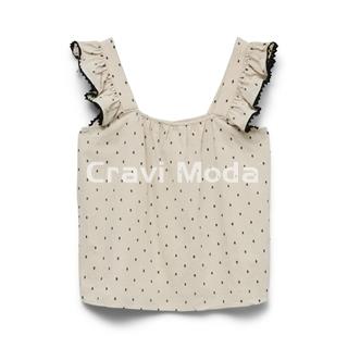 TOP BEIS CON LUNARES NEGROS - Imagen 1