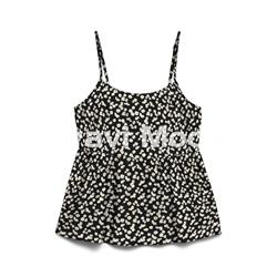 TOP DE TIRAS NEGRO ESTAMPADO - Imagen 1