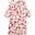 VESTIDO CORAL CORTO ESTAMPADO DE FLORES BLANCAS - Imagen 1