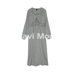 VESTIDO DE CUADRO VICHY AZUL - Imagen 1