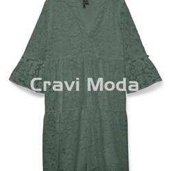 VESTIDO DE ENCAJE VERDE - Imagen 1