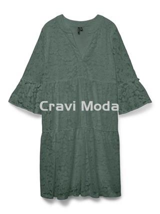 VESTIDO DE ENCAJE VERDE - Imagen 1