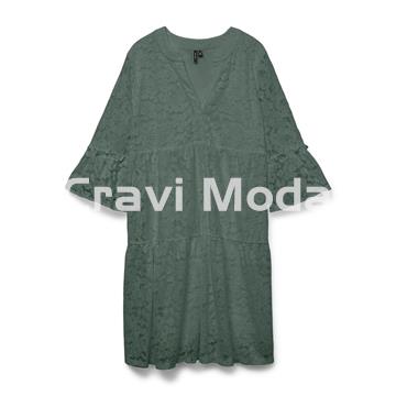 VESTIDO DE ENCAJE VERDE - Imagen 1
