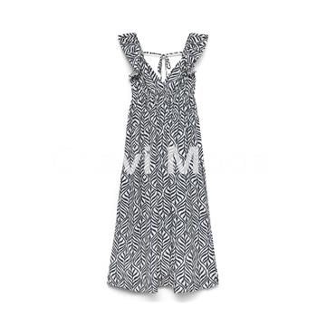 VESTIDO ESTAMPADO AZUL - Imagen 1