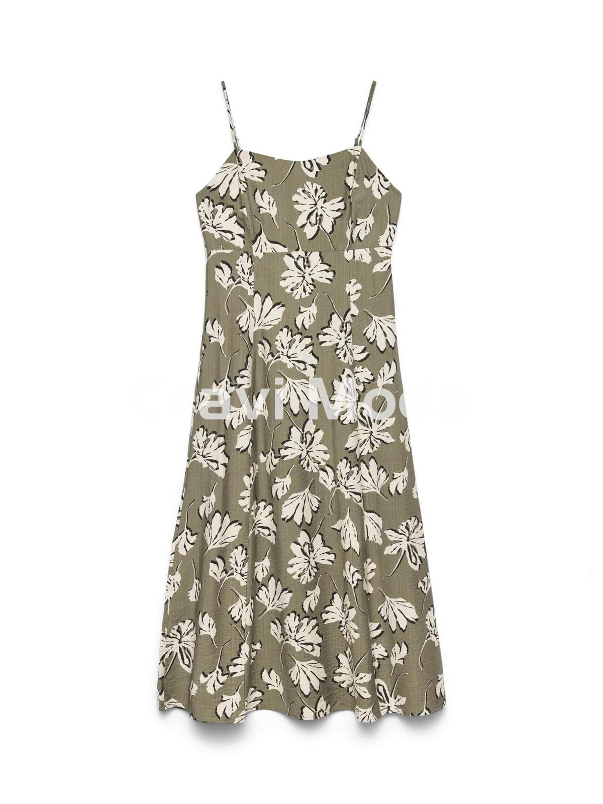 VESTIDO ESTAMPADO VERDE - Imagen 1