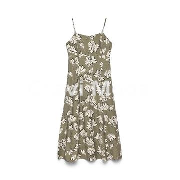 VESTIDO ESTAMPADO VERDE - Imagen 1