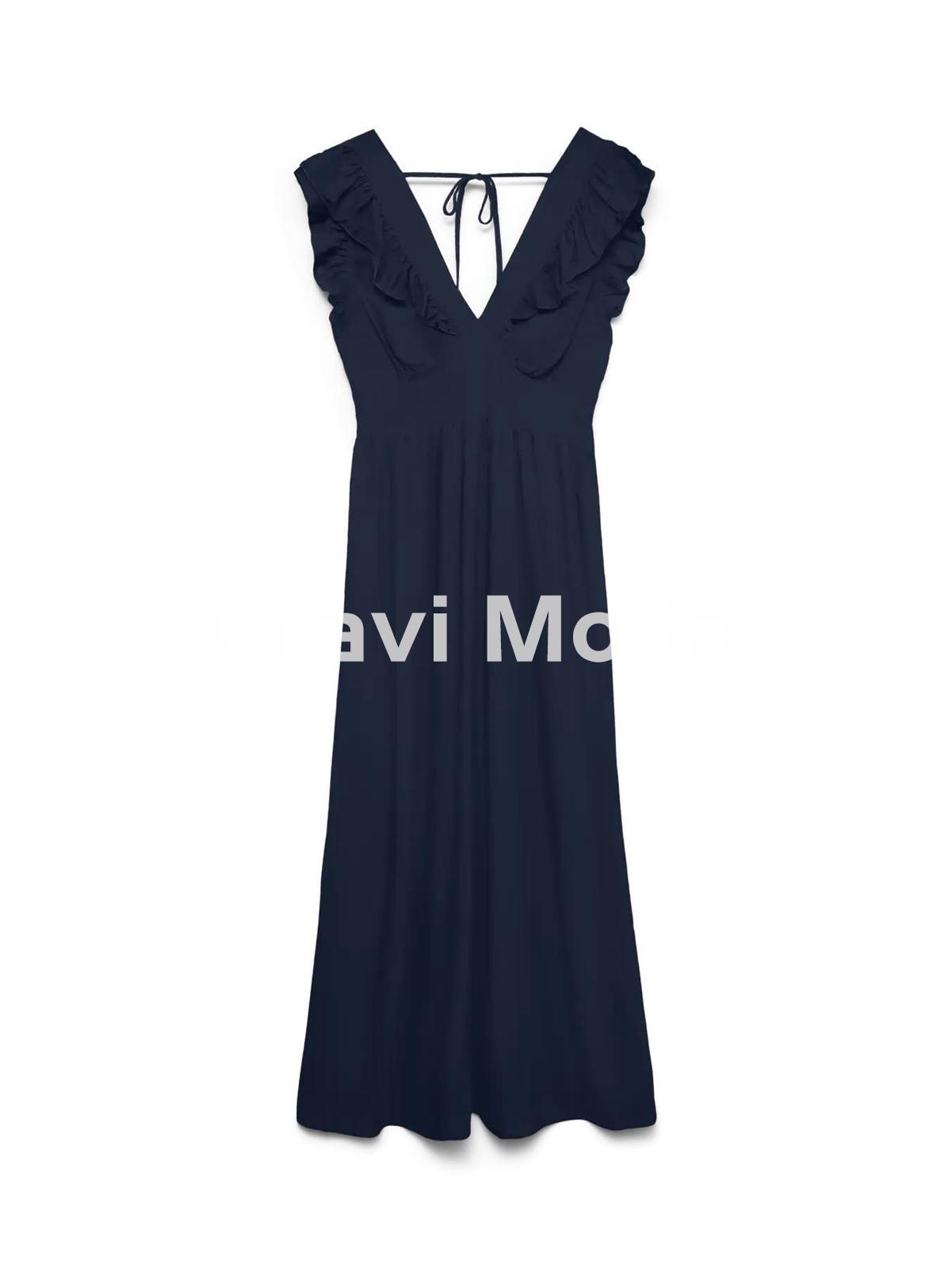 VESTIDO LARGO AZUL MARINO - Imagen 1