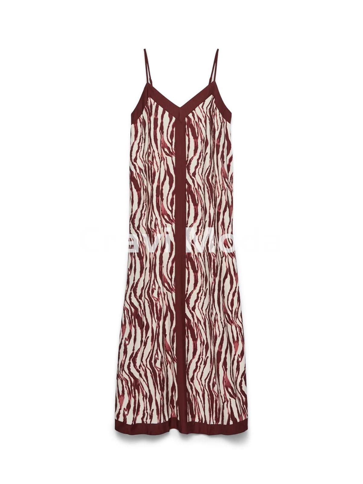 VESTIDO LARGO ESTAMBADO BURDEOS - Imagen 1
