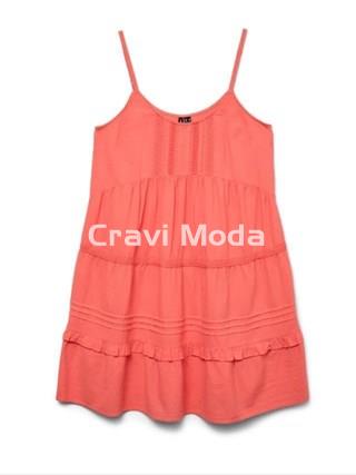 VESTIDO ROJO CORAL - Imagen 1