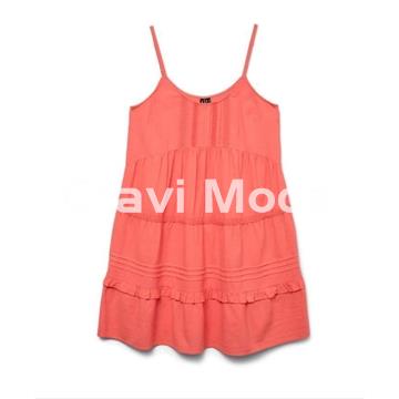 VESTIDO ROJO CORAL - Imagen 1